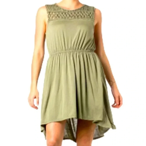NWT Miss Me Olive Macrame Dress size S - Picture 1 of 5